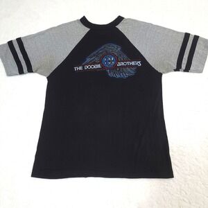 VINTAGE The Doobie Brothers 1982 Farewell Tour Raglan T-Shirt Men's Large Black